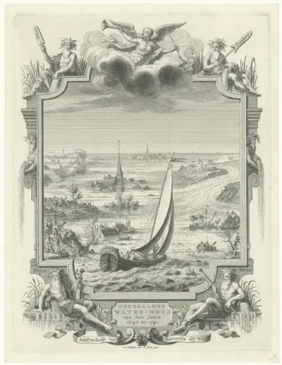 Titelpagina voor: P. Bakker, Nederlands water-nood van den jaare MDCCXL en MDCCXLI, 1741