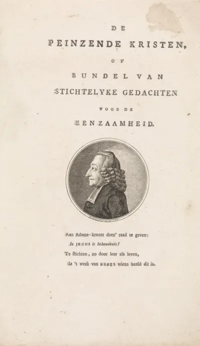 Titelpagina voor: P. Broes, De peinzende Kristen, 1817