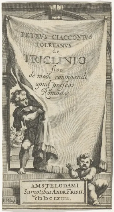 Titelpagina voor: P. Ciacconius, De triclinio, 1664