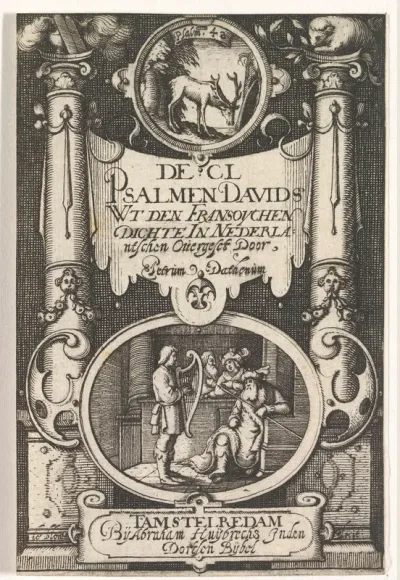 Titelpagina voor: P. Dathenus, De CL. Psalmen Davids, 1611-1616