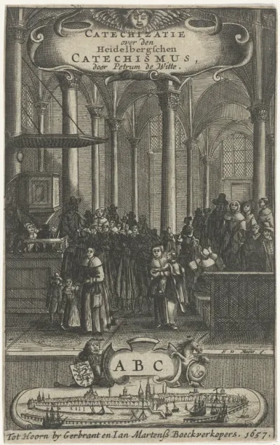 Titelpagina voor: P. de Witte, Catechizatie over den Heidelbergschen catechismus, 1657