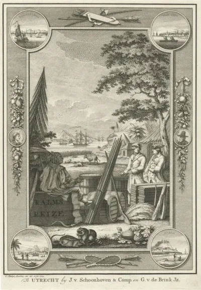 Titelpagina voor: P. Kalm, Reis door Noord Amerika, 1772