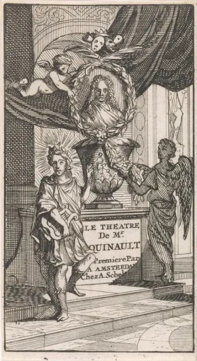 Titelpagina voor: P. Quinault, Le theatre, deel I, 1697