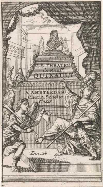 Titelpagina voor: P. Quinault, Le theatre, deel II, 1697