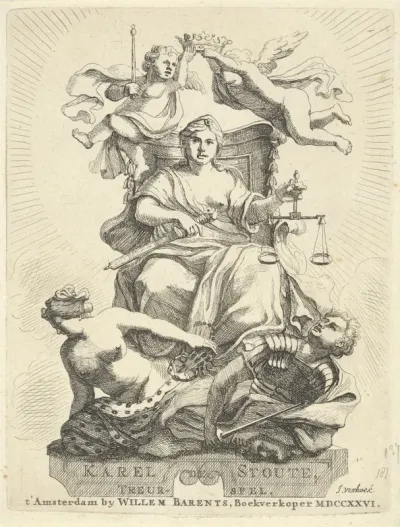 Titelpagina voor: P. Verhoek, Karel de Stoute Treurspel, 1726
