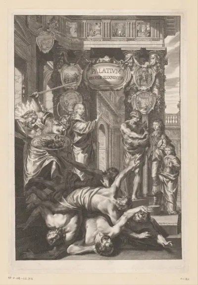 Titelpagina voor: Palatium reginae eloquentiae, 1641