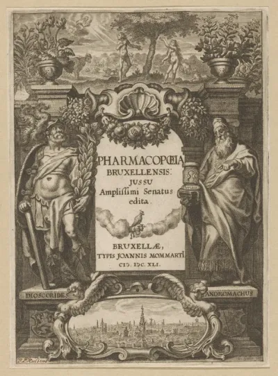 Titelpagina voor: Pharmacopoeia Bruxellensis, Brussel, 1641