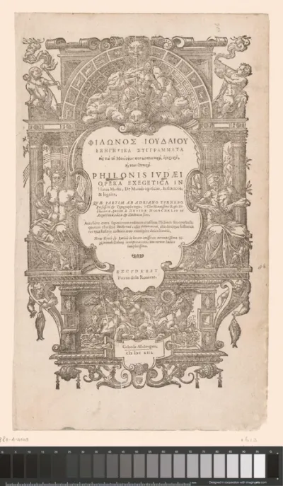 Titelpagina voor: Philo van Alexandrië, Philonis Judaei Opera exegetica (...), 1613