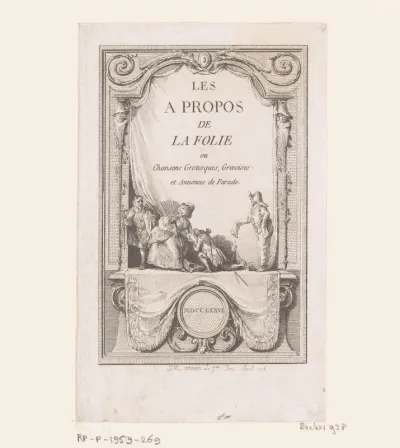 Titelpagina voor: Pierre Laujon, Les Propos de la Folie (...), 1776