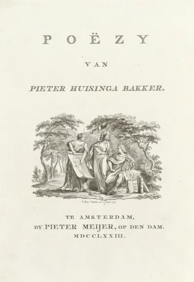Titelpagina voor: Pieter Huisinga Bakker, 'Poëzy', 1773