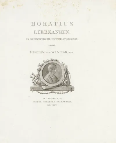 Titelpagina voor: Pieter van Winter, 'Horatius Lierzangen', 1804