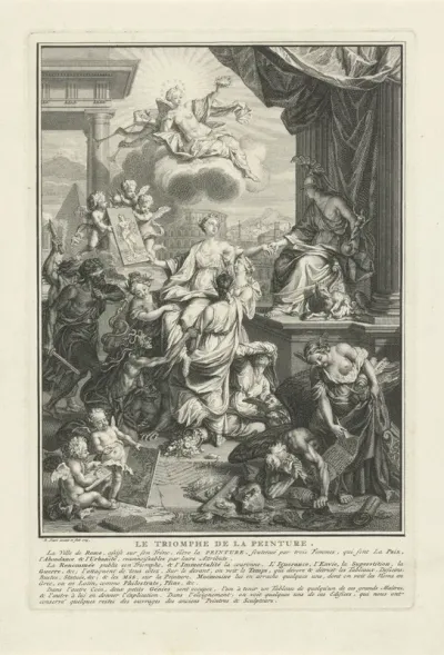 Titelpagina voor: Plinius, Histoire de la peinture ancienne (...), 1725