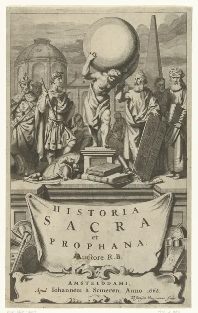 Titelpagina voor: R.B., Historia sacra et Prophana, Amsterdam 1668
