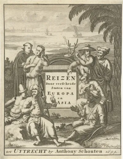 Titelpagina voor: Reizen door verscheide staten van Europa en Asia, Utrecht 1694