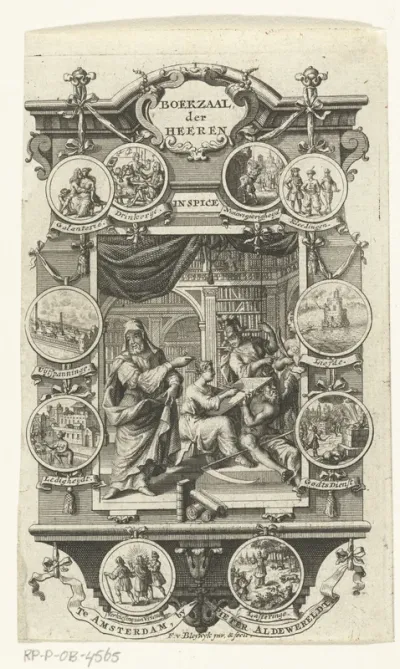 Titelpagina voor: Richard Steele, De boekzaal der heeren, Amsterdam 1737