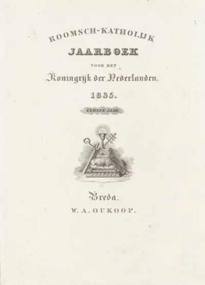 Titelpagina voor: Roomsch-katholijk jaarboek voor het Koninkrijk der Nederlanden, 1835