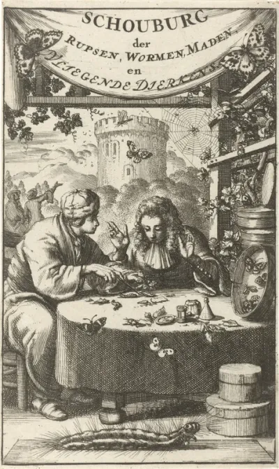Titelpagina voor: S. Blankaart, Schou-burg der rupsen, wormen, ma'den, en vliegende dierkens daar uit voortkomende, 1688
