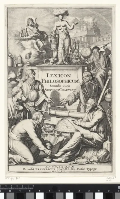 Titelpagina voor S. Chauvin, Lexicon philosophicum, 1713