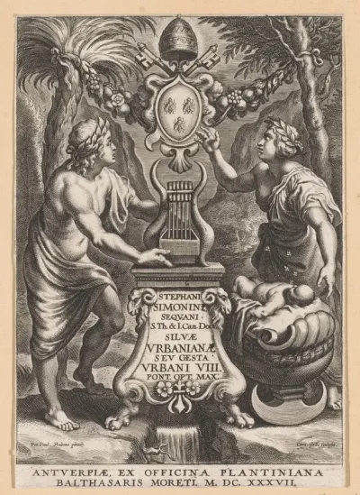 Titelpagina voor: S. Simonini, Silvae Urbanianae, Antwerpen, 1637