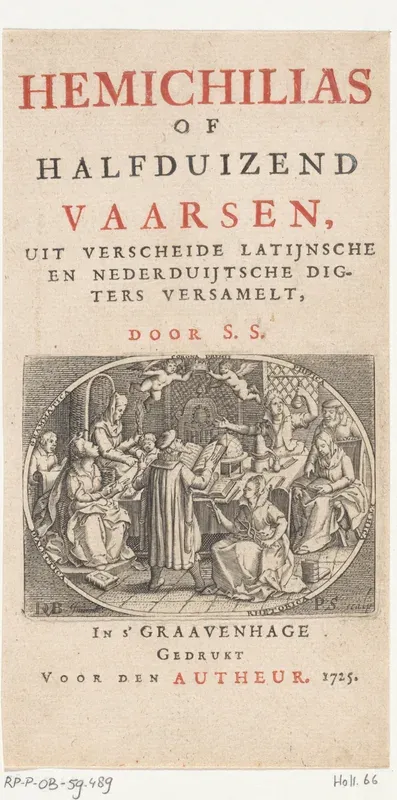 Titelpagina voor S. Sylvius, Hemichilias of halfduizend vaarsen, 1725
