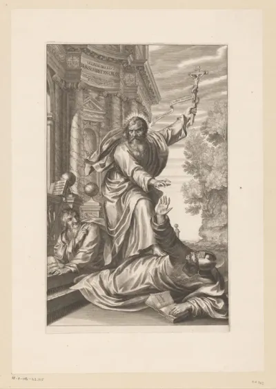 Titelpagina voor: Saint-Jure. Le Livre des Eluz, Jésus-Christ en croix, 1643
