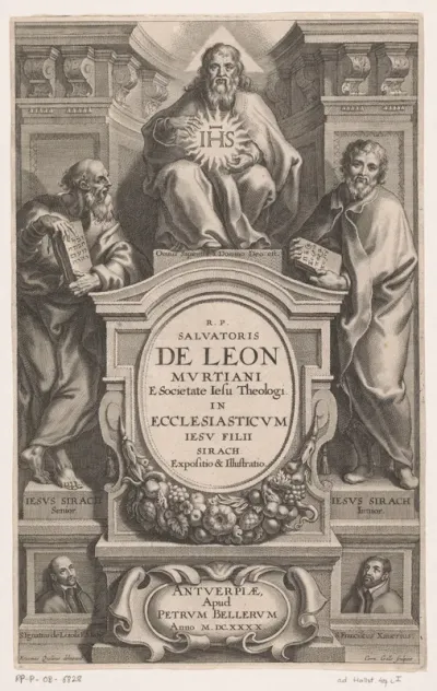 Titelpagina voor: Salvator de Leon, In Ecclesiasticum Iesu Filii Sirach, Antwerpen, 1640