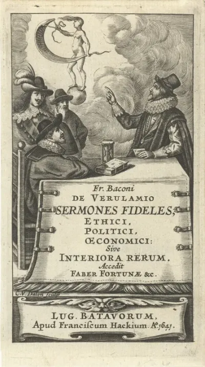 Titelpagina voor: Sermones fideles, ethici, politici, œconomici: sive Interiora rerum, Leiden 1641