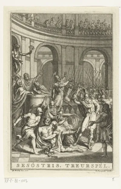 Titelpagina voor "Sesostris, koning van Egipte, treurspel"