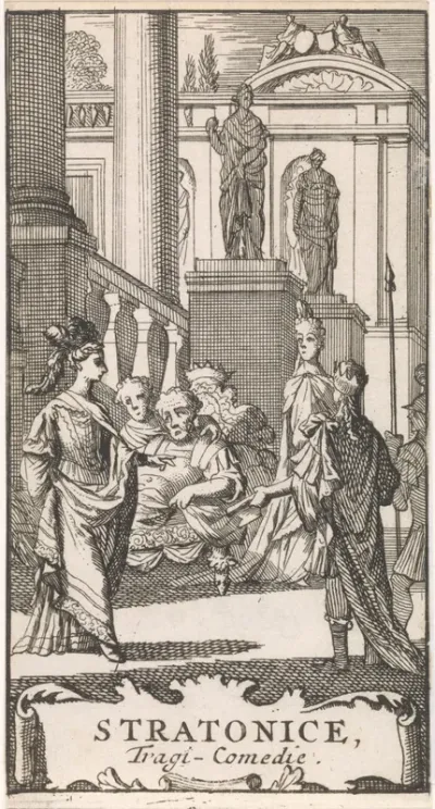 Titelpagina voor "Stratonice", in: P. Quinault, Le theatre, deel I, 1697