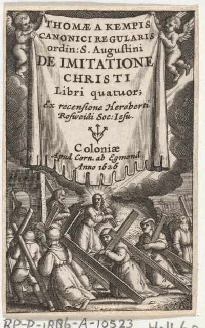 Titelpagina voor T. à Kempis, De imitatione Christi, 1626