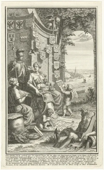Titelpagina voor: T. Salmon, Tegenwoordige staat der vereenigde Nederlanden, 1741