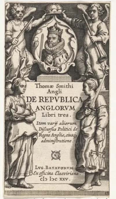 Titelpagina voor T. Smith, De Republica Anglorum, 1625