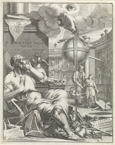 Titelpagina voor Tajo Hajo van den Honert, De waaragtige wegen, 1734