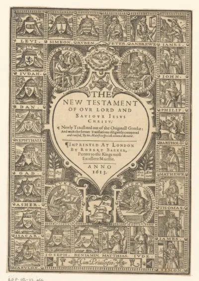 Titelpagina voor: The New Testament, 1613