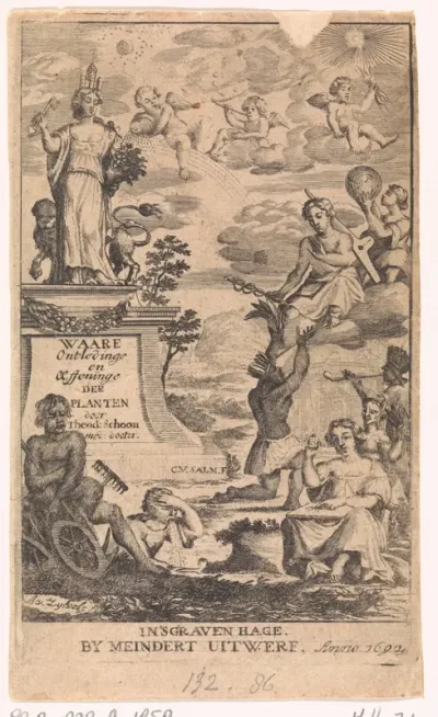 Titelpagina voor: Theodorus Schoon, Waare oeffening en ontleding der planten, 1692