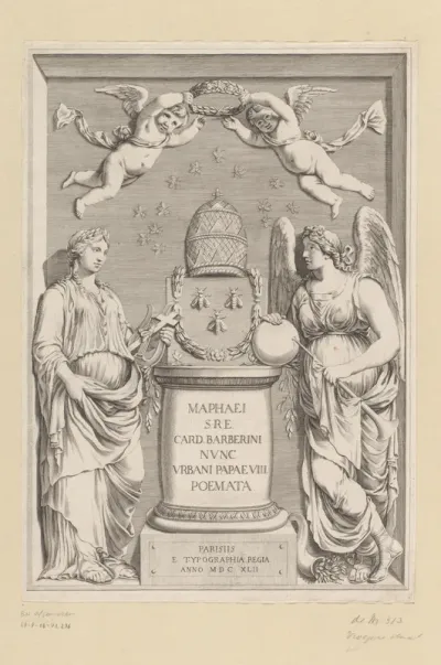 Titelpagina voor: Urbanus VIII, Maphaei S.R.E Cardinalis Barberini (...) Poemata, 1642