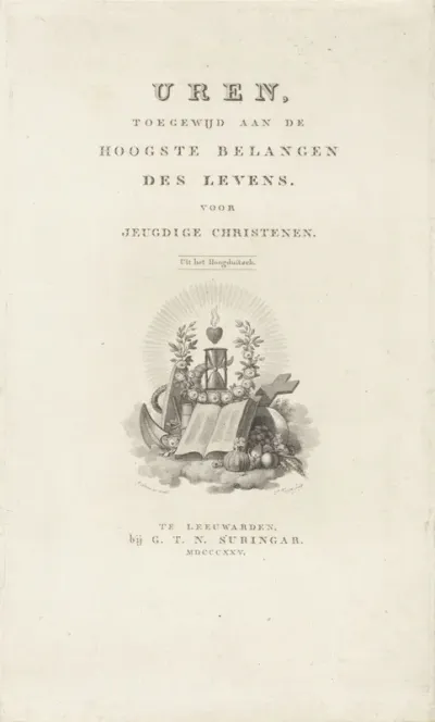 Titelpagina voor: Uren toegewijd aan de hoogste belangen des levens: voor jeugdige christenen, 1825