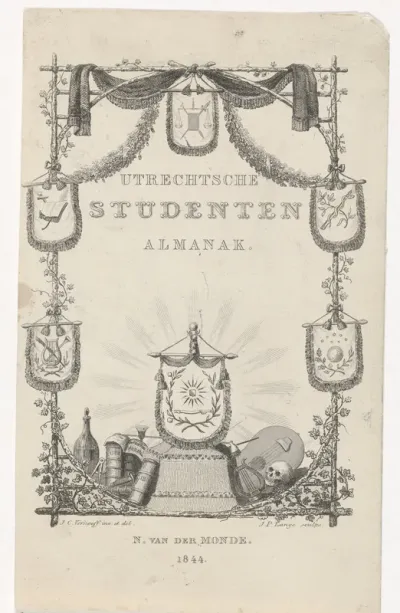 Titelpagina voor: Utrechtsche Studenten Almanak, 1844