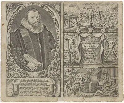Titelpagina voor: Valentin Wudrian, Schola crucis et tessera Christianismi. Creutz-Schule und Kennzeichen aller wahren Evangelischen Christen, oder Christlicher ausführlicher und nützlicher Unterricht vom lieben Creutze, 1651