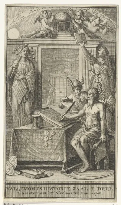 Titelpagina voor: Vallemont, Historiezaal der geheele Weereld, 1708