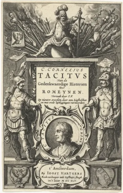 Titelpagina voor: Vande ghedenkwaerdige geschiedenissen der Romeinen, Amsterdam 1645