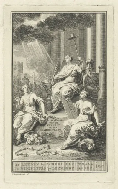 Titelpagina voor: Verhandeling van de vryheit in den burgerstaet, 1737