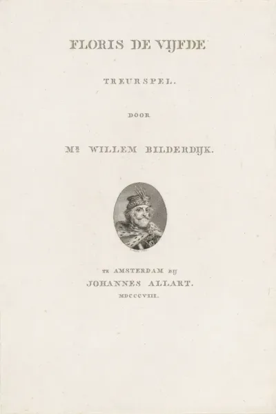 Titelpagina voor: W. Bilderdijk, Floris de Vijfde treurspel, 1808
