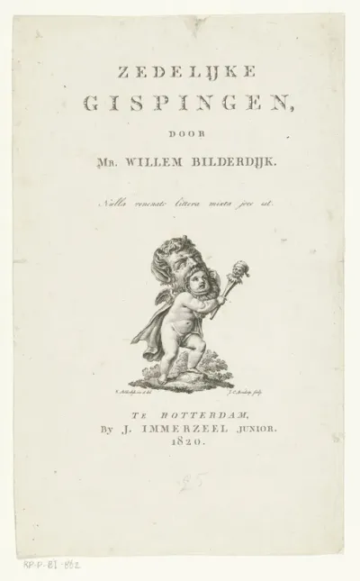 Titelpagina voor: W. Bilderdijk, Zedelijke Gispingen, Rotterdam 1820