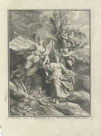 Titelpagina voor: W. den Elger, Gedichten en Rotterdamsche arcadia, 1726