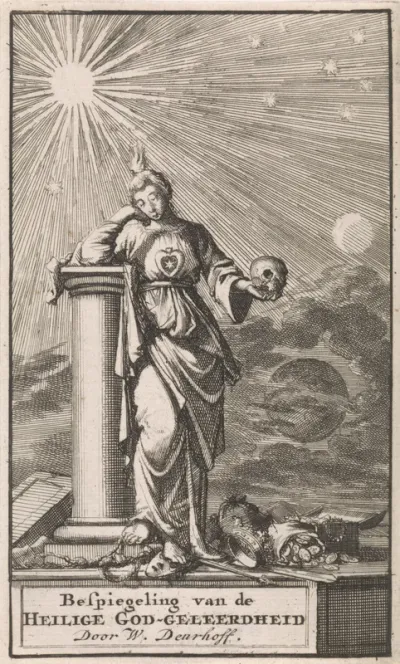 Titelpagina voor: W. Deurhoff, Bespiegeling van de heilige godgeleerdheid, handelende van de werken der natuur, 1697