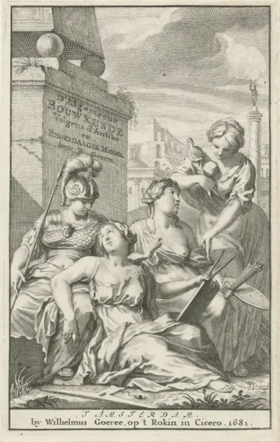 Titelpagina voor: W. Goeree, D'algemeene bouwkunde, volgens d'antyke en hedendaagse manier, 1681