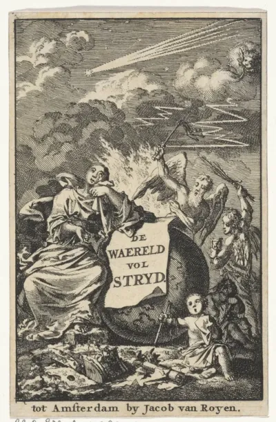 Titelpagina voor:  'Waereld vol Stryd', 1706