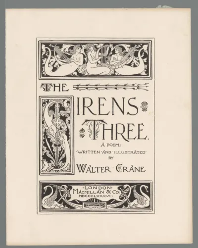 Titelpagina voor: Walter Crane, The sirens three, 1886