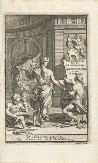 Titelpagina voor Wilhelmus Goeree, Inleydinge tot de algemeene teyken-konst, Amsterdam 1705